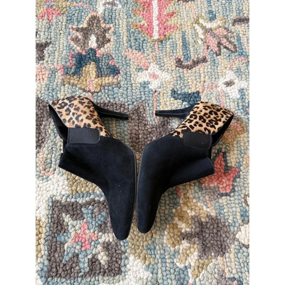 Cole Haan Maxfield Leopard Calf Hair Platform Stiletto Shooties 8.5B NWOB